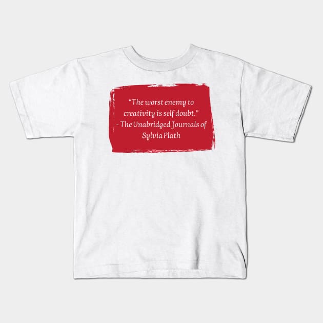 Sylvia Plath Kids T-Shirt by HappyBird